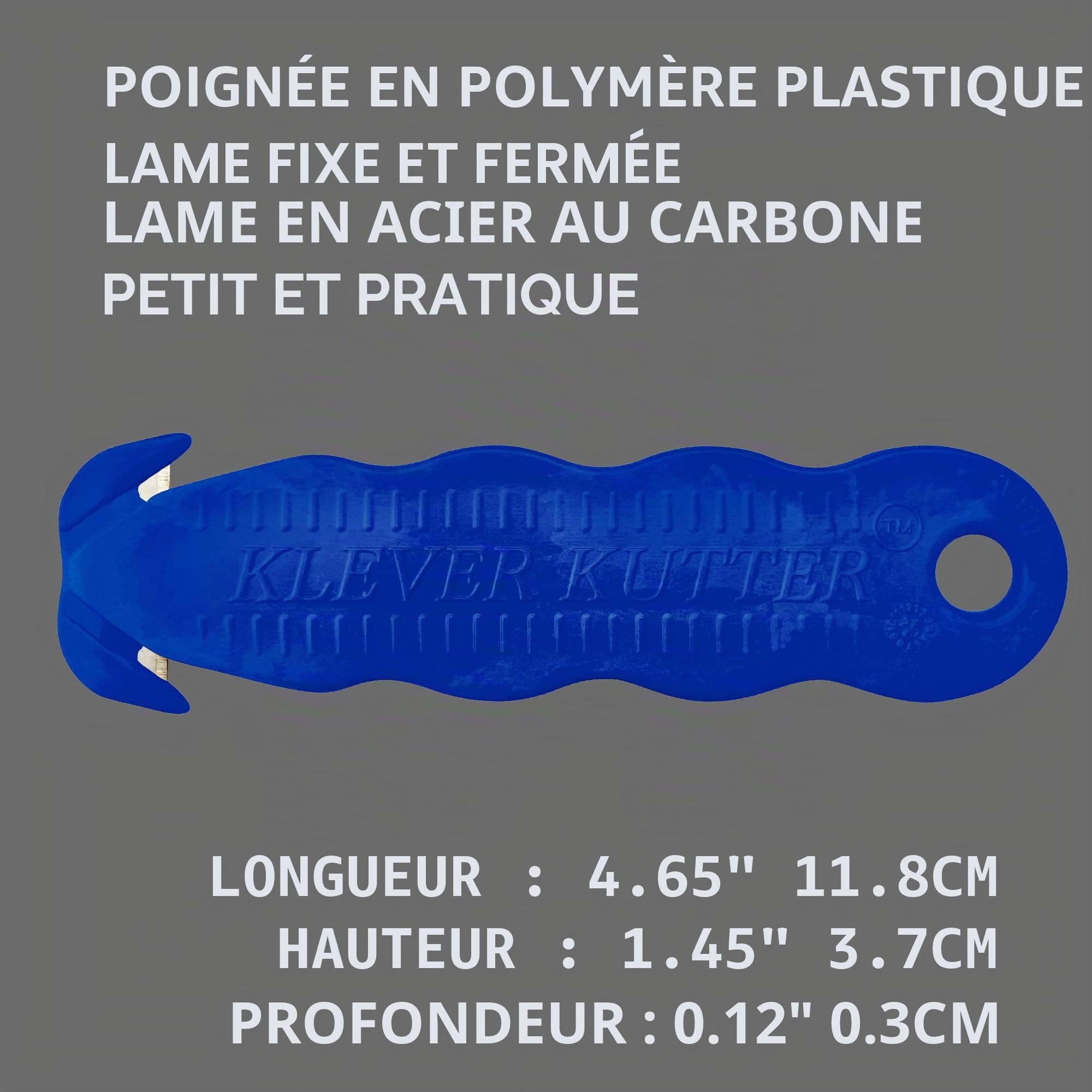 Klever Innovations KCJ-1B Lot de 10 emporte-pièces de sécurité, polymères en plastique avancés, 10 cm, Bleu