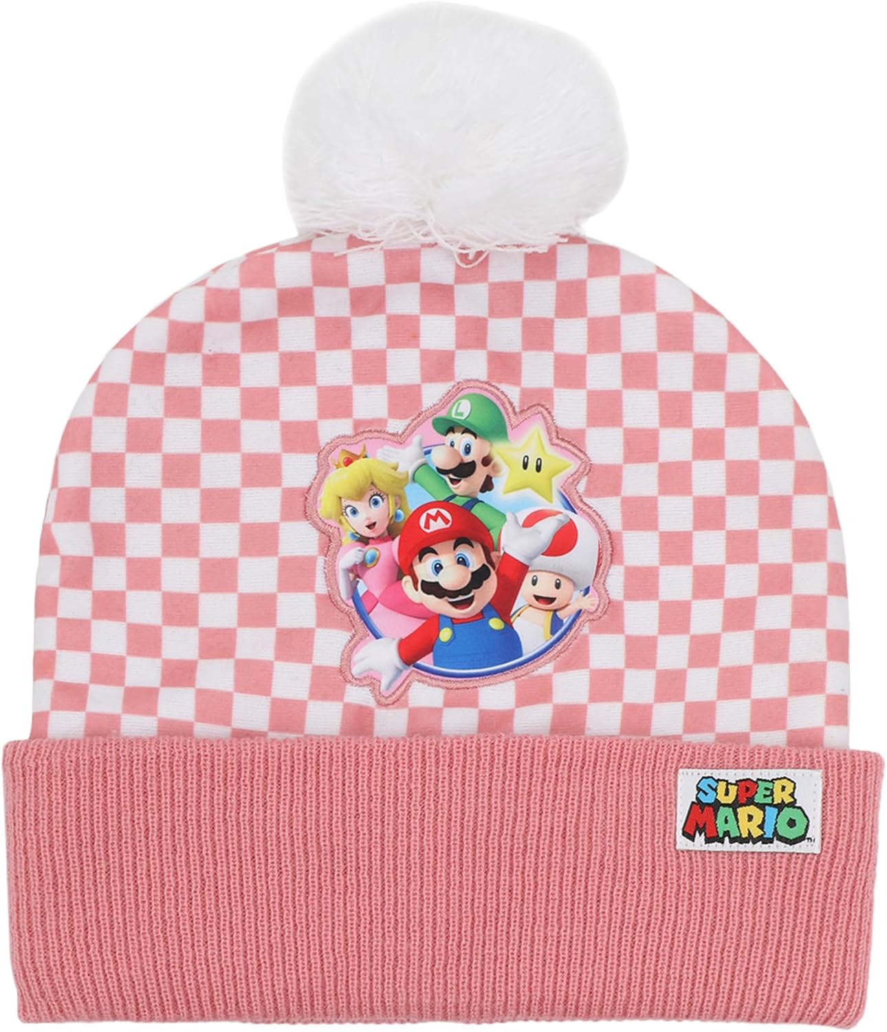 Super Mario Bros Character Circle Youth 2-Piece Cuff Beanie & Magic Gloves Set - Image 2