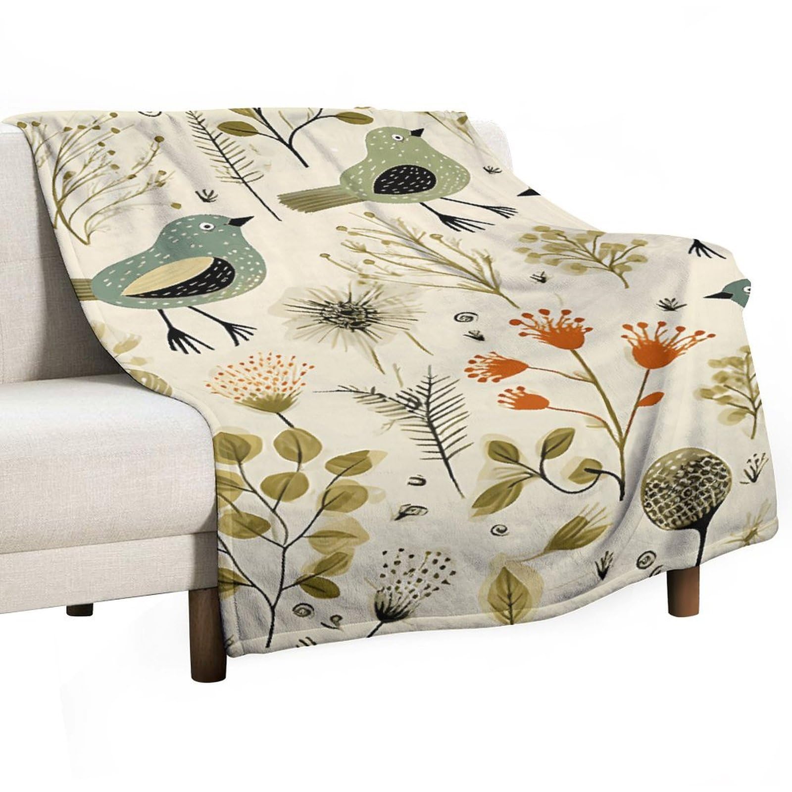 Couvertures douces pour canapé : plaid chaud imprimé poulet de 177x127 cm