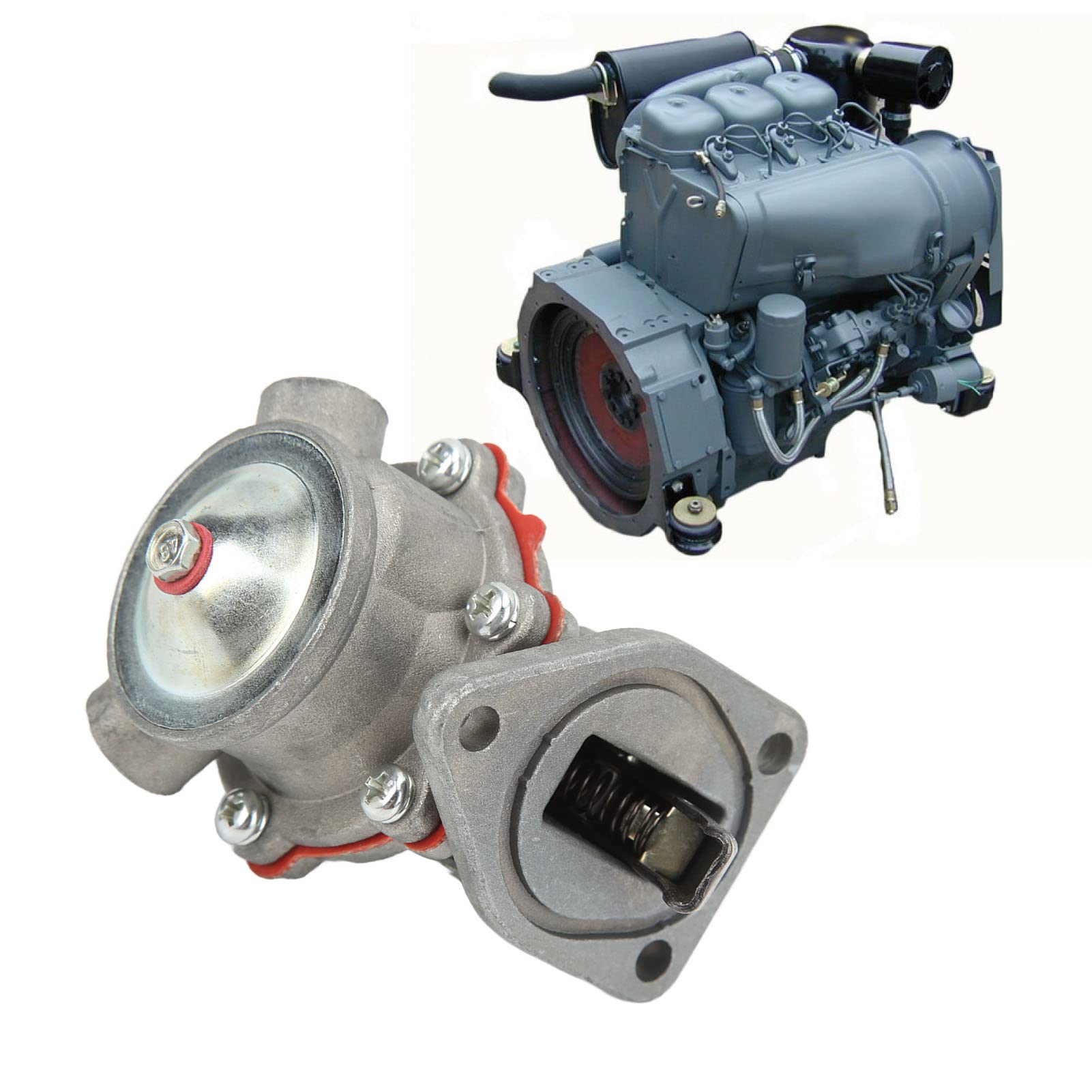 04230566 0423102 Pompa del Carburante, Pompa di Alimentazione del Trasferimento di Sollevamento del Carburante in Metallo di Ricambio per Motori Deutz F2L 912 F3L 913