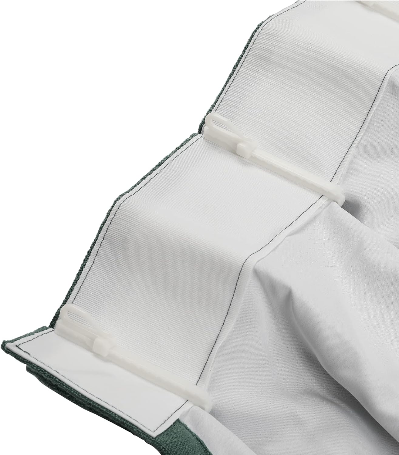 ChadMade Pinch Pleat Drape 63 Inches Long Natural Linen Blend Curtain for Kitchen, Durable Light Filtering Curtain Privacy Protection Window Treatment (W27 x L63, 1 Panel, Hunter Green)