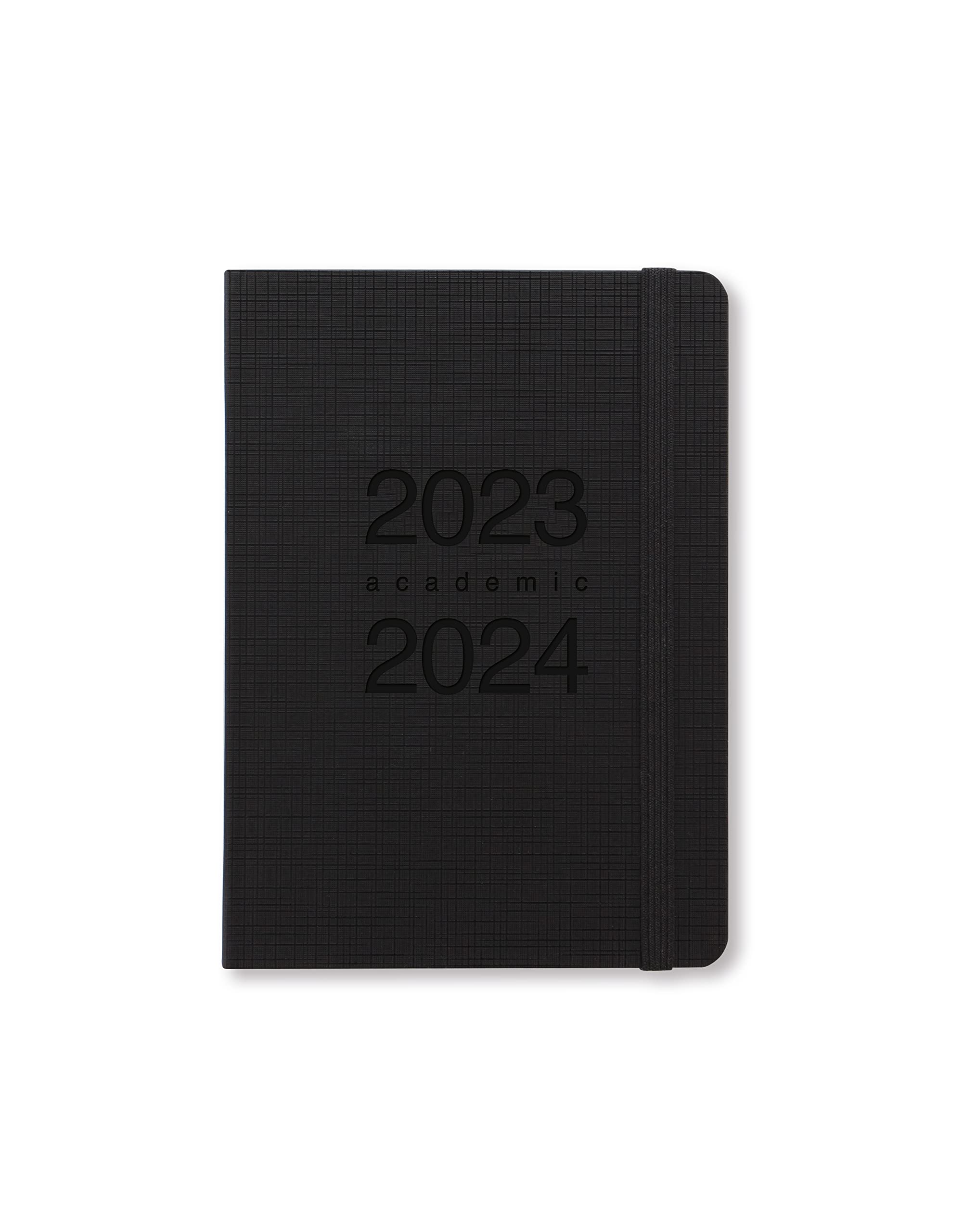LETTSMemo A6 academic 2023/2024 day to a page with appointments diary - black