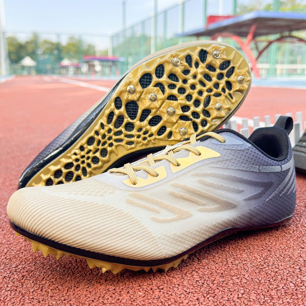 Track and Fields Sneakers Mens Womens Track Running Shoes Athletes Sprinter Racing Shoes Spikes Track Shoes for Students Boys Girls