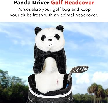 Daphne's Headcovers Panda Driver Headcover | Premium Driver Headcovers | Funny Golf Club Covers | Stylish Protection for Your Clubs | Men's Golf Gear | Driver Headcover for Men and Women