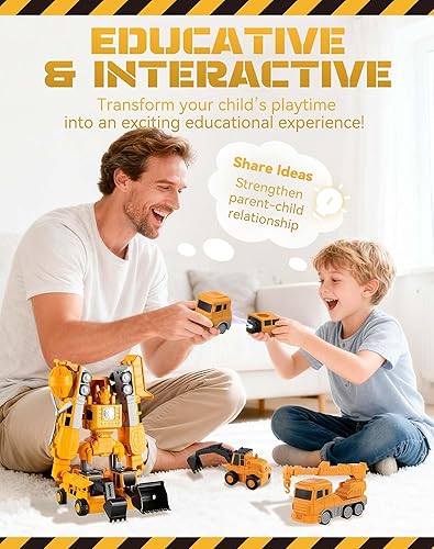 Miniatura 4 de Smartoon - Juego de auto robot magnético, juguetes magnéticos para niños, pista magnética para automóvil, juguetes robot 35 en 1 con caja de