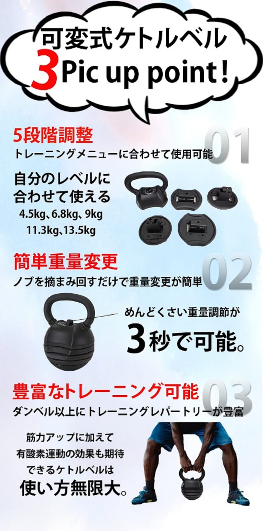 Amazon | ファイティングロード 可変式ケトルベル13.5kg