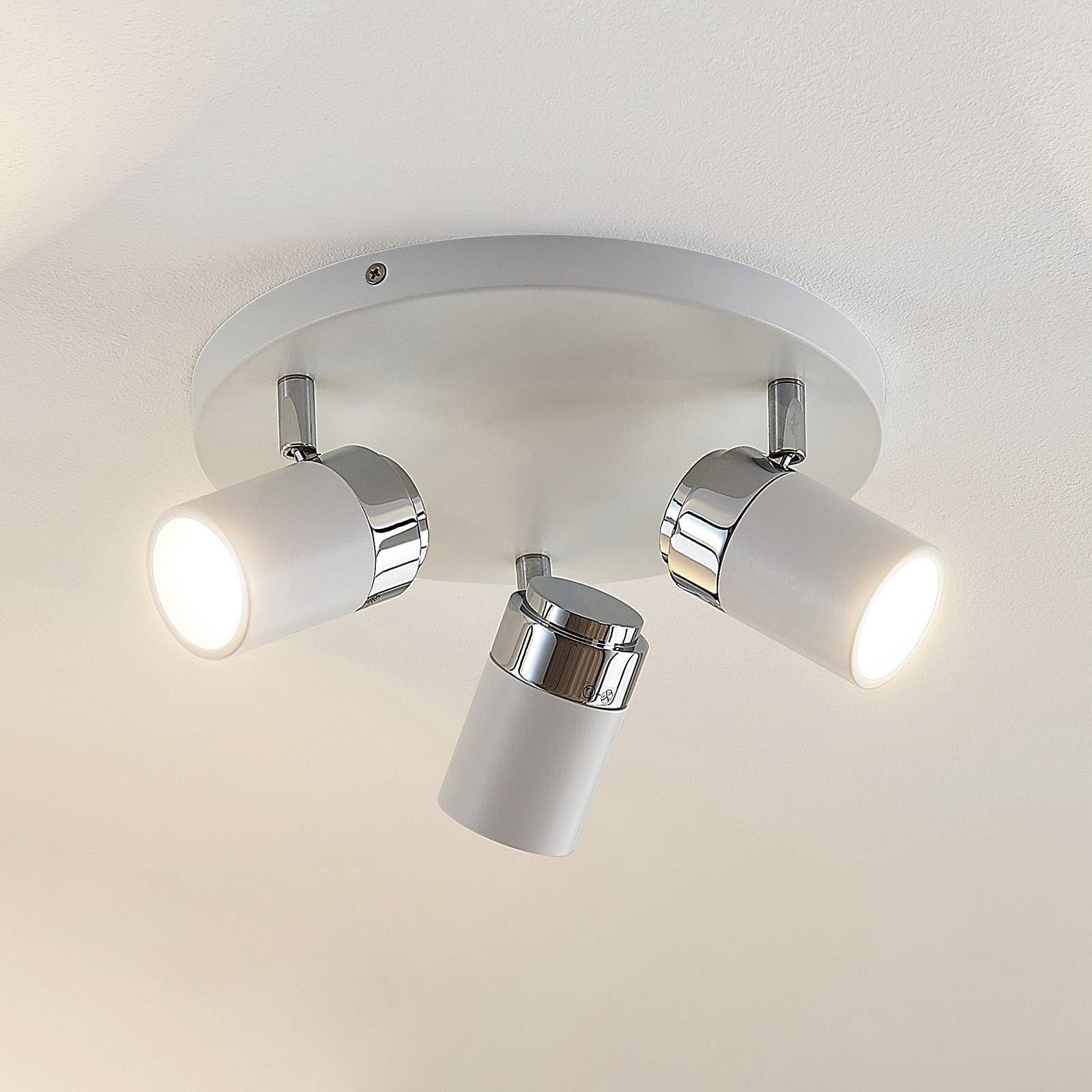Lindby Strahler Kardo (Modern) in Weiß aus Metall (3 flammig, GU10) - Deckenlampe Deckenleuchte Lampe Spot Wohnzimmerleuchte