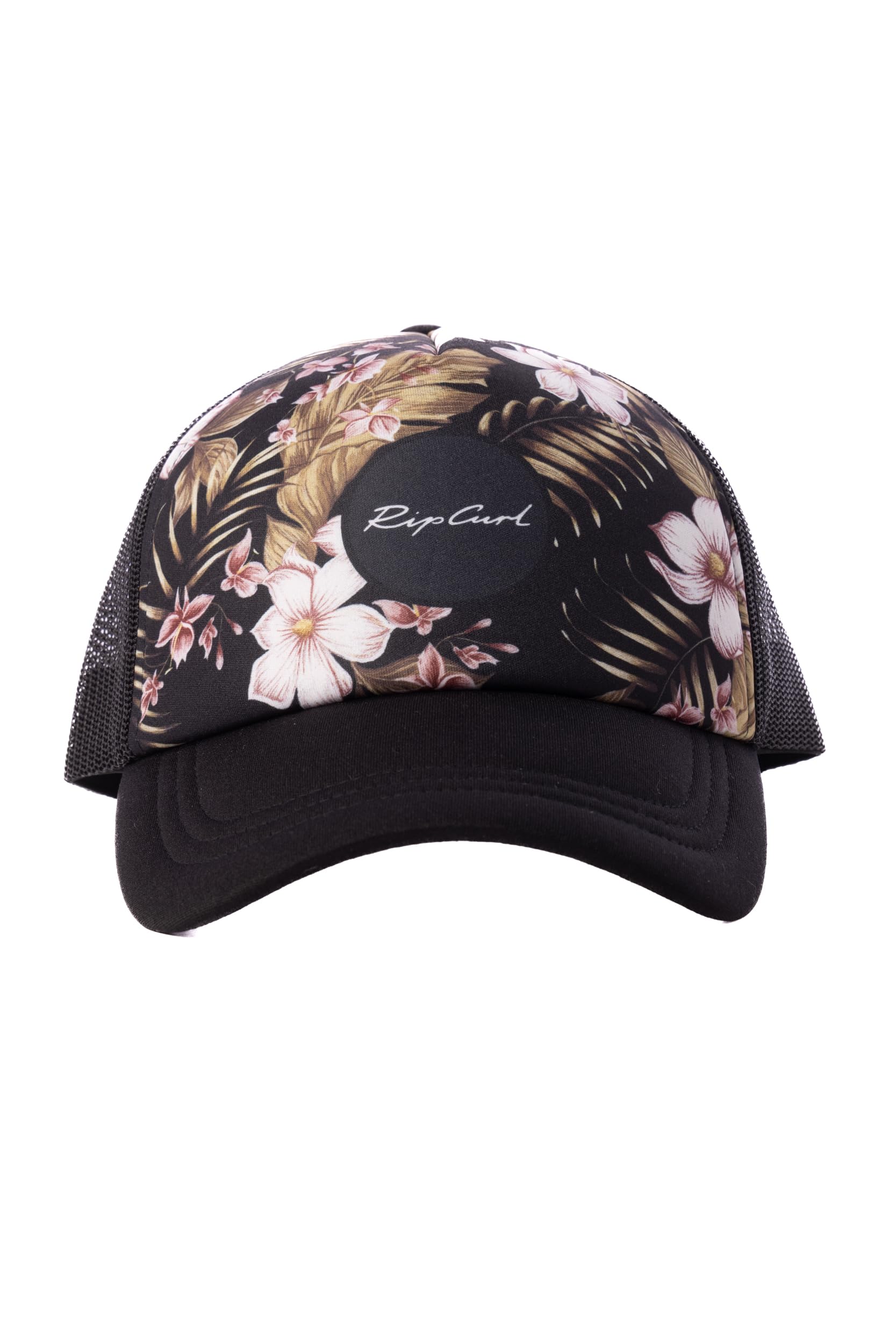 Rip Curl Women's Trucker, Baseball Hat with Adjustable Snapback and Curved Brim for Sun Protection, Black Exc, One Size