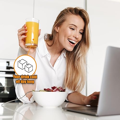 Miniatura 5 de Kit de jarra aislada de doble pared de 67.6 onzas líquidas con tapa + dos tazas Caribe  Poliuretano sin BPA  Jarras para bebidas frías  Mantén tus