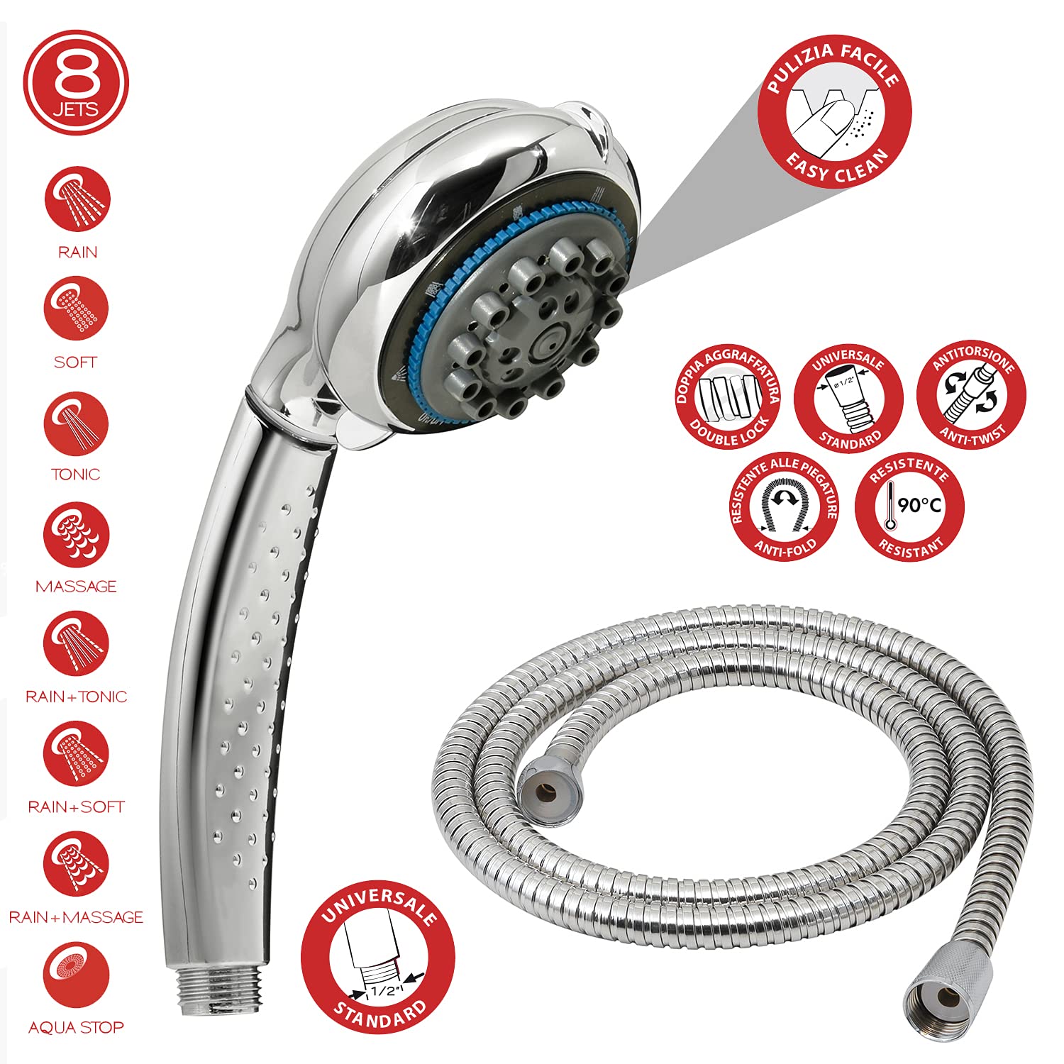 Radius Regendouche Inbouw | Chroom 20 cm Regendouche Thermostatisch Radius Regendouche Inbouw | Chroom 20 cm Regendouche Thermostatisch