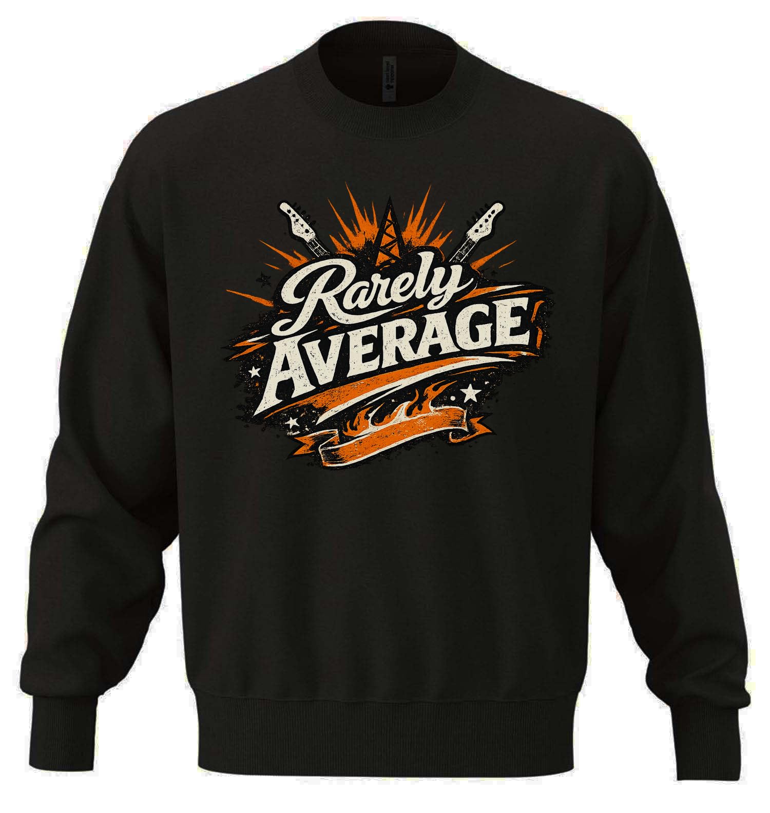 Sweat unisexe surdimensionné en coton mélangé épais avec message puissant, noir