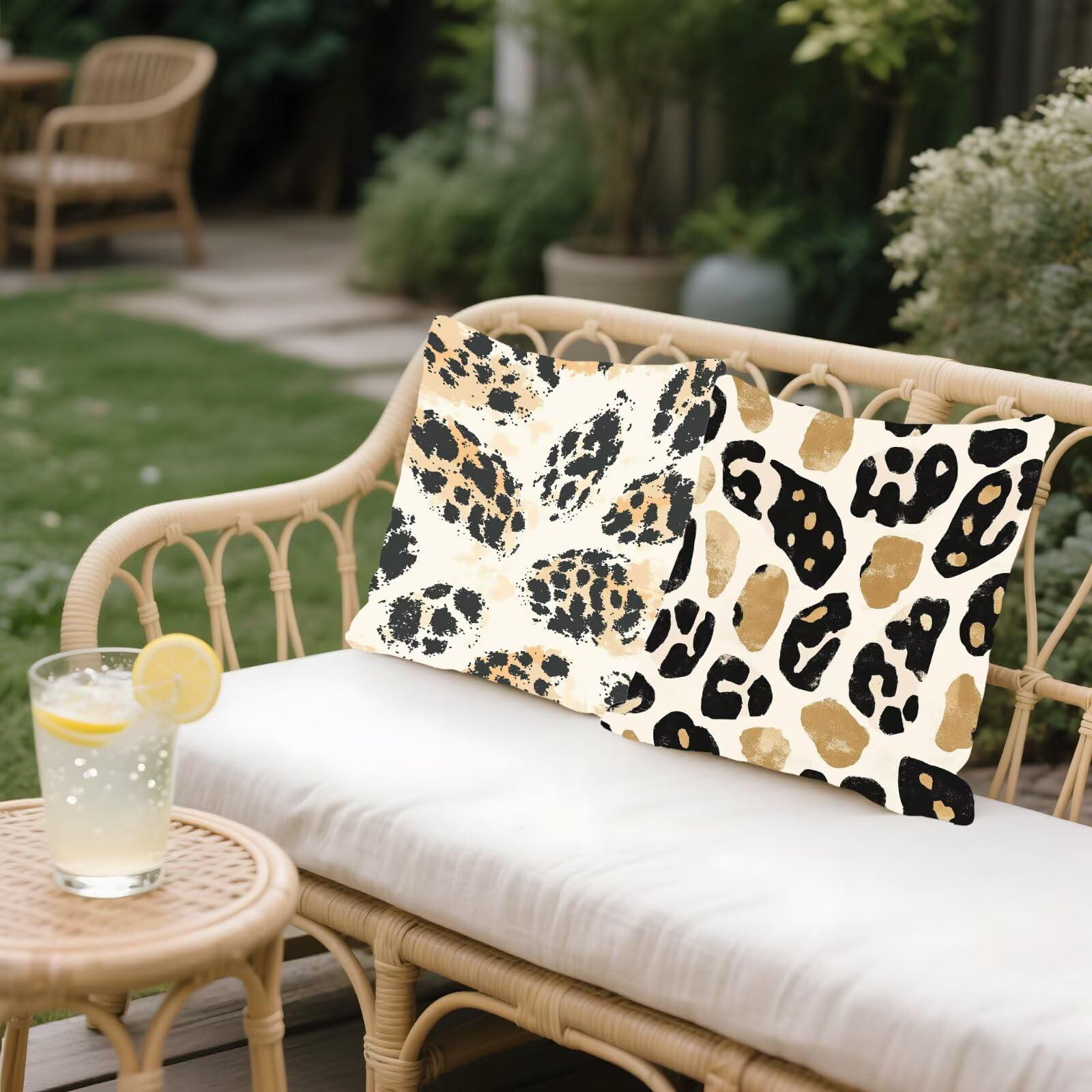 Cojines Sofa Fundas Cojines 50x50cm SúPer Suave Cojin Beige Abstracto Juego de 4, Fundas Almohada Impermeable Exterior, Interior Y Exterior Cojin Decorativos, Para JardíN SalóN Regalos NavideñOs P-401