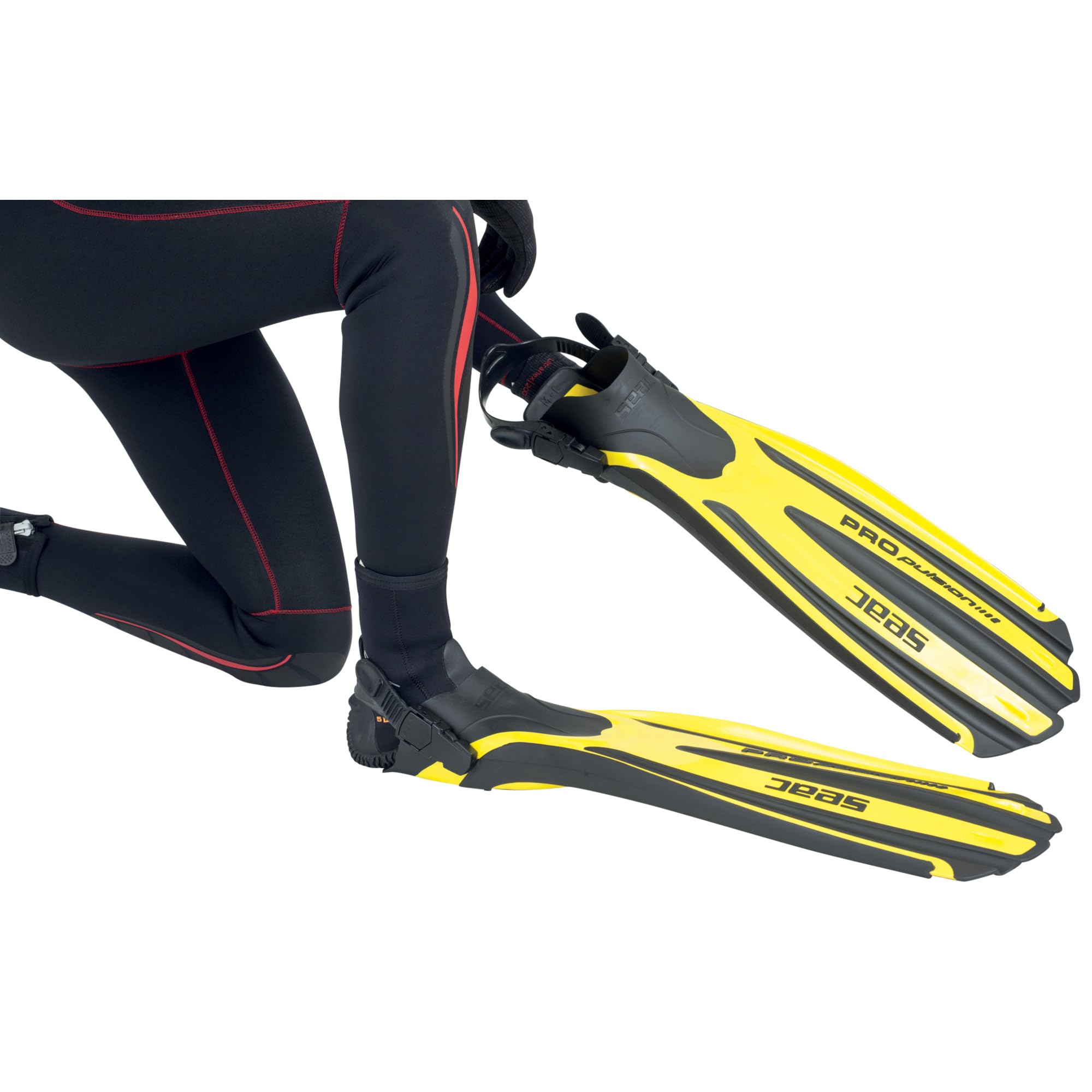 Seac Propulsion, Pinne da Subacquea con Cinghiolo Regolabile, Made in Italy