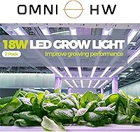 Vista 2 de Luces LED de crecimiento, 4 pies, 2 x 18 W, súper brillantes, luz solar de espectro completo, tiras de luz de crecimiento, clonación de propagación