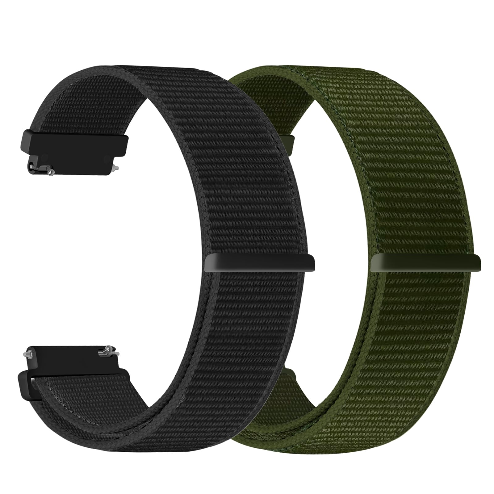 2 Pieces 22mm Nylon Bands Compatible with Amazfit Bip 6/Bip 5, Amazfit GTR 4/3/2, Quick Release Bands for Garmin Venu 3/2/Vivoactive 4 45mm, Redmi Watch 5 Active/Lite