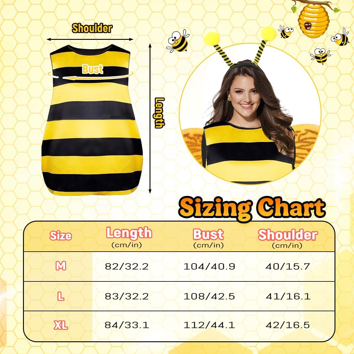 WELLXUNK Bee Costume Women's Bee Costume Adult Fancy Tunisia | Ubuy WELLXUNK Bee Costume Women's Bee Costume Adult Fancy Tunisia | Ubuy