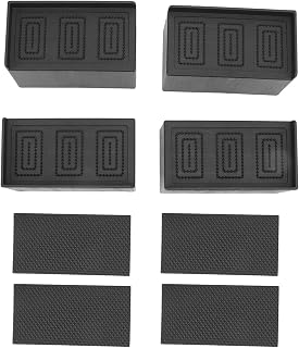 YUJIEE Elevadores de Cama apilables, 4 Unidades en Forma de L, elevadores de Cama Resistentes, de Goma, Antideslizantes, apilables, elevadores de sofá for Mesa, sofá, Silla, Cama, Color Negro