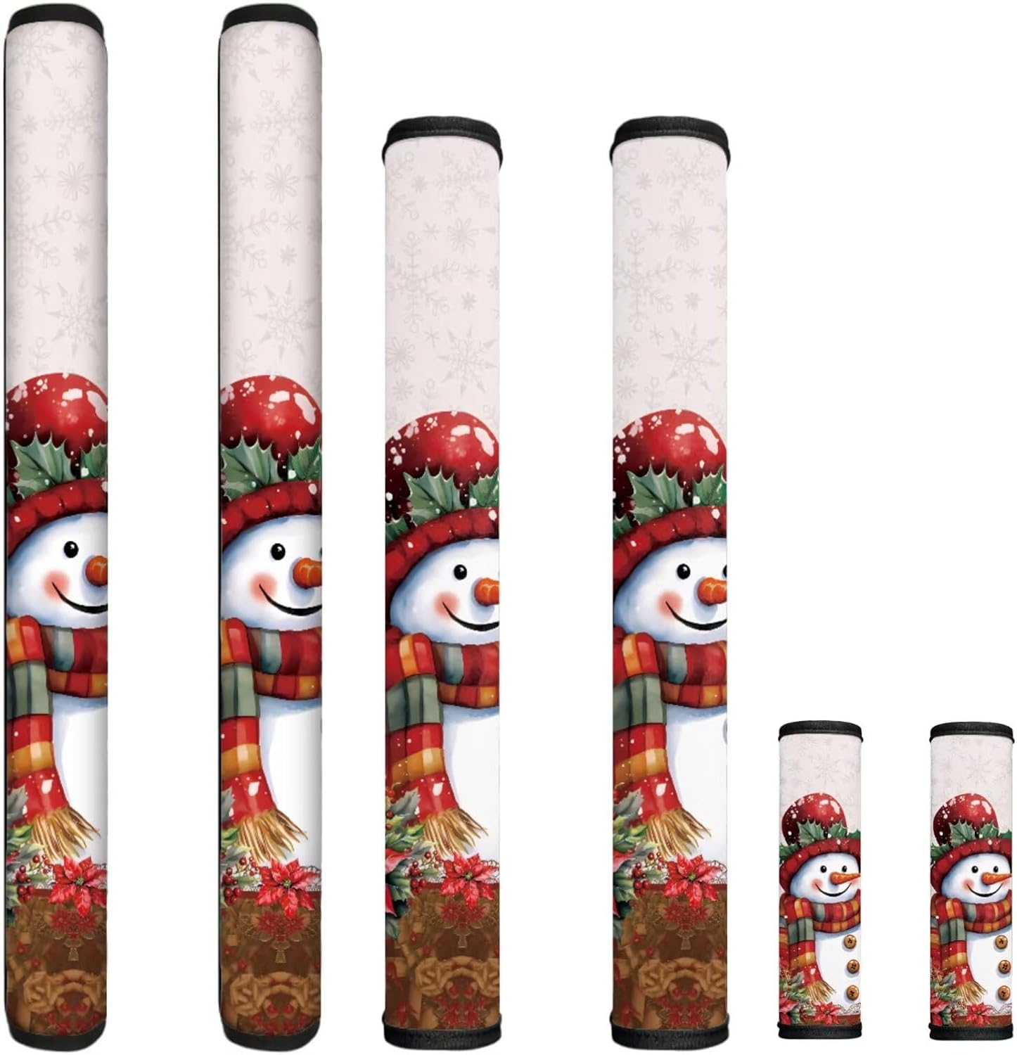 Cute Snowman Fridge Door Handle Covers Set of 6,Christmas Cabinet Handle Covers Appliance Handle Covers for Fridge Dishwashers Microwave Home Kitchen Indoor Decorations