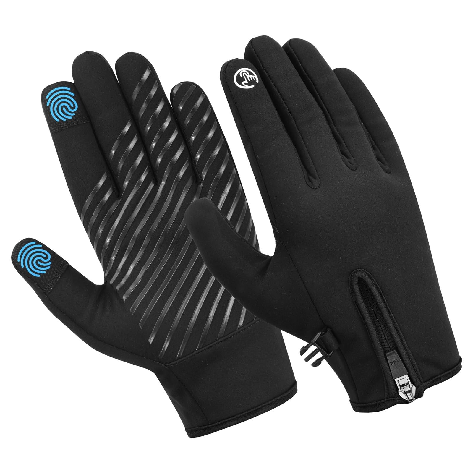 WESTWOOD FOX Fahrradhandschuhe Herren Winter Touchscreen Fahrrad Handschuhe Thermo Winddichte Fleece-Winterhandschuhe Laufen Rads Damen Radsporthandschuhe rutschfeste Stoßdä