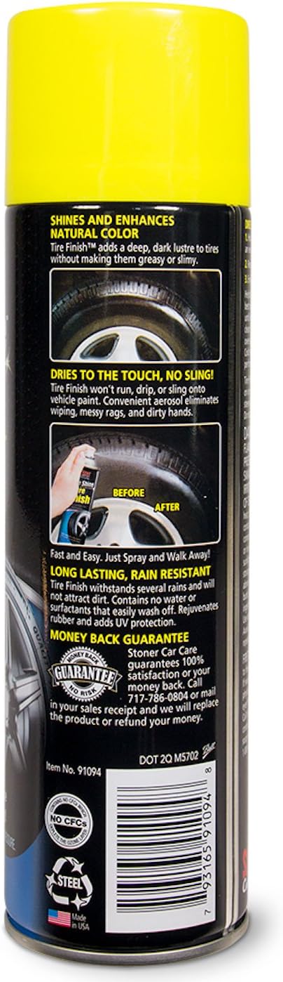 Stoner Car Care 91094-6PK 12-Ounce More Shine Tire Finish Non-Greasy Spray Enhances and Restores Your Tires Natural Color, Pack of 6 : Automotive
