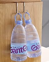 Vista 4 de Soporte de gancho para cajón de puerta – 304 acero inoxidable doble en forma de S gancho de metal resistente sin perforar la puerta trasera