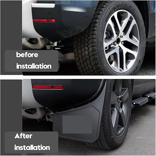 Miniatura 3 de 4 guardabarros para Land Rover Defender 110 90 2020-2022 L663 V8, guardabarros de coche, aletas de barro, accesorios delanteros (color  estilo largo)