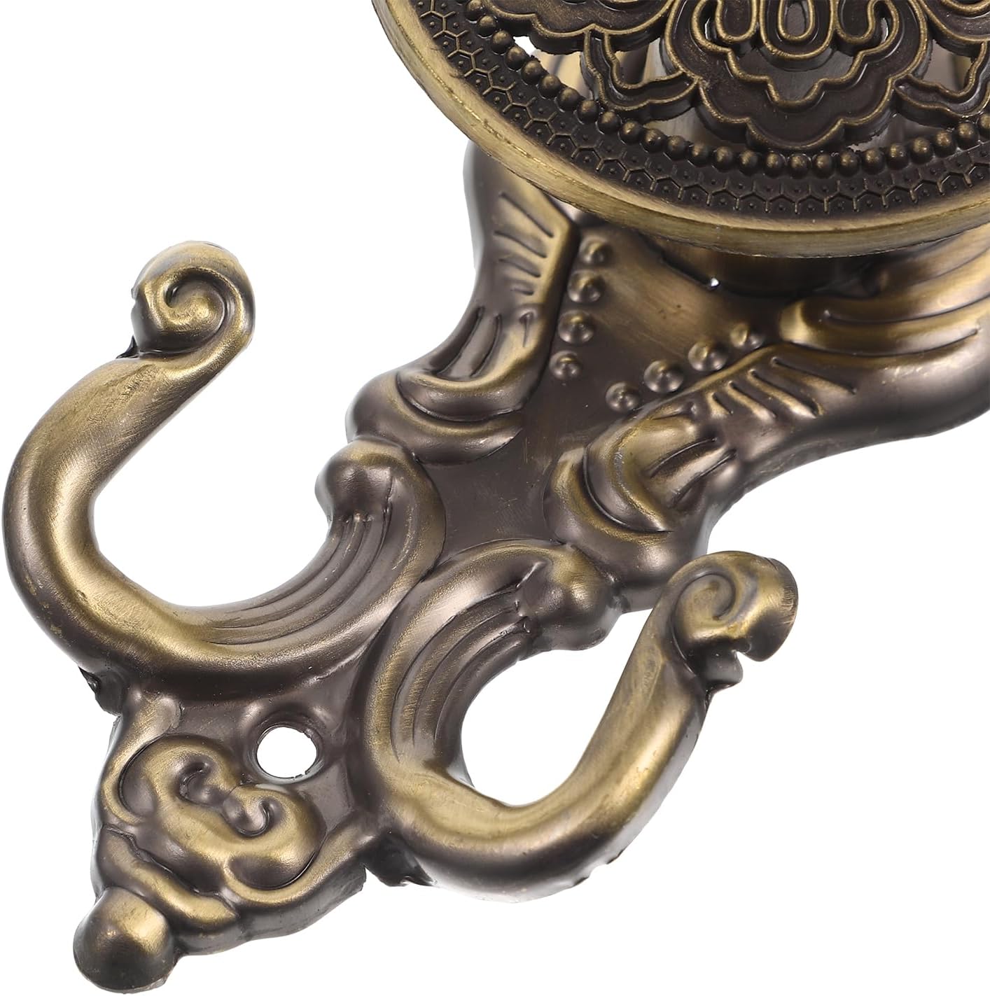 Beavorty Vintage Bronze Curtain Hooks - Heavy Duty Drapery Tiebacks Wall Mounted, Decorative Holdbacks for Victorian Farmhouse Decor (2 Pack)