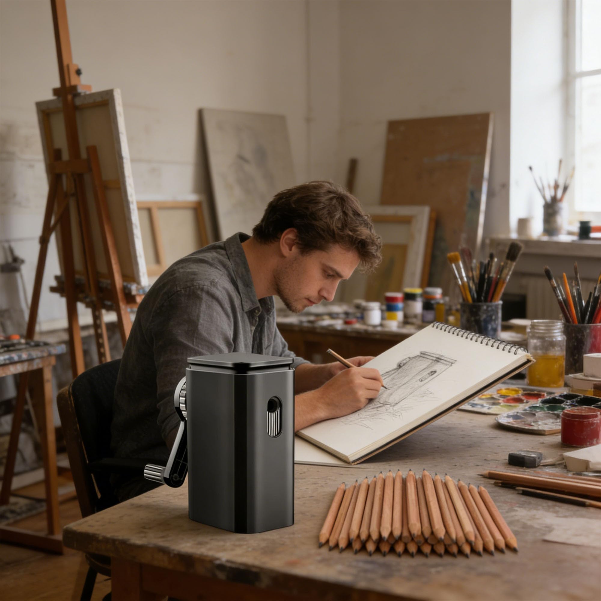 Temperamatite, 9 marce regolabili, Gli studenti d'arte professionisti usano, matita colorata Disegno da ufficio e aula, Matite Colorate Bambini Artista Scuola Ufficio Casa