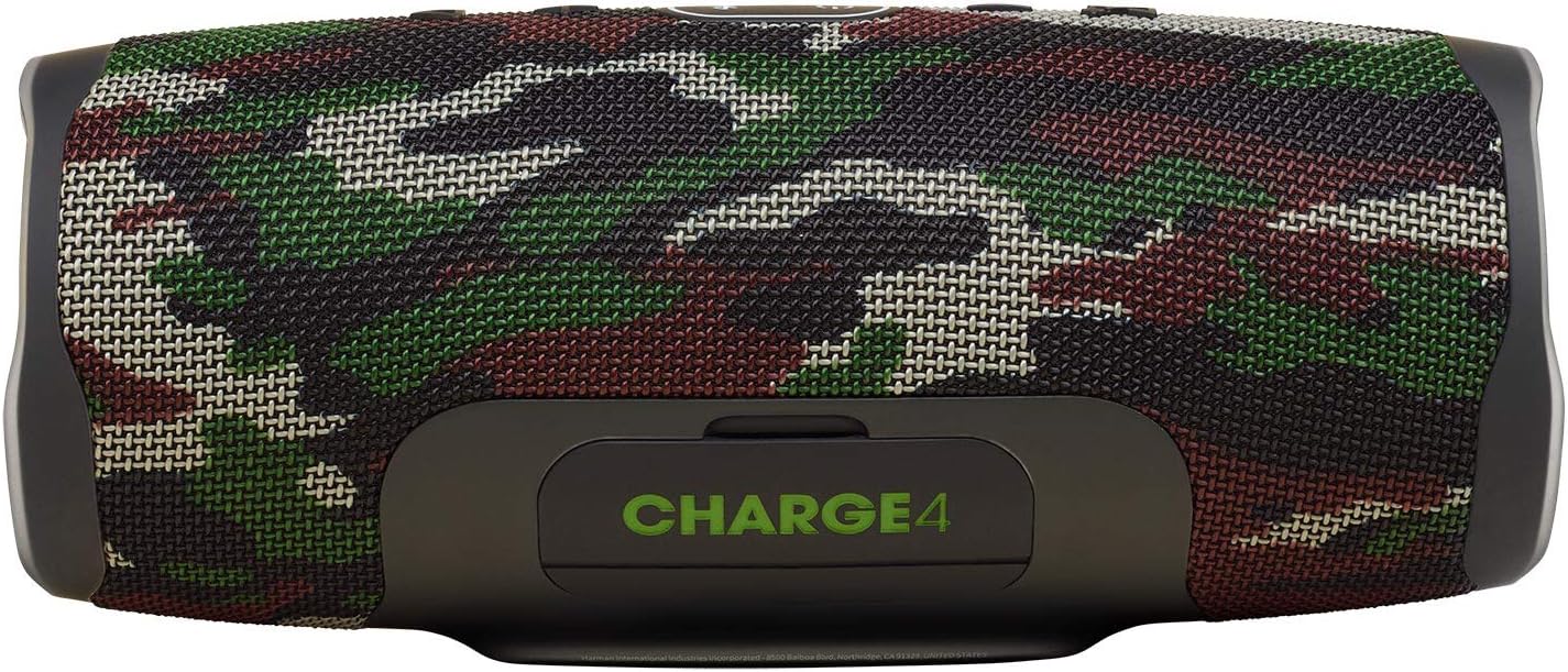 JBL Charge 4 Portable Waterproof Wireless Bluetooth Speaker Bundle with divvi! Charge 4 Protective Hardshell Case - Camouflage
