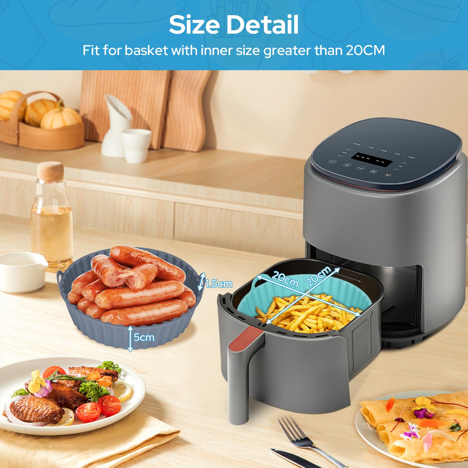 Alyvisun Air Fryer Silicone Liners - Image 3