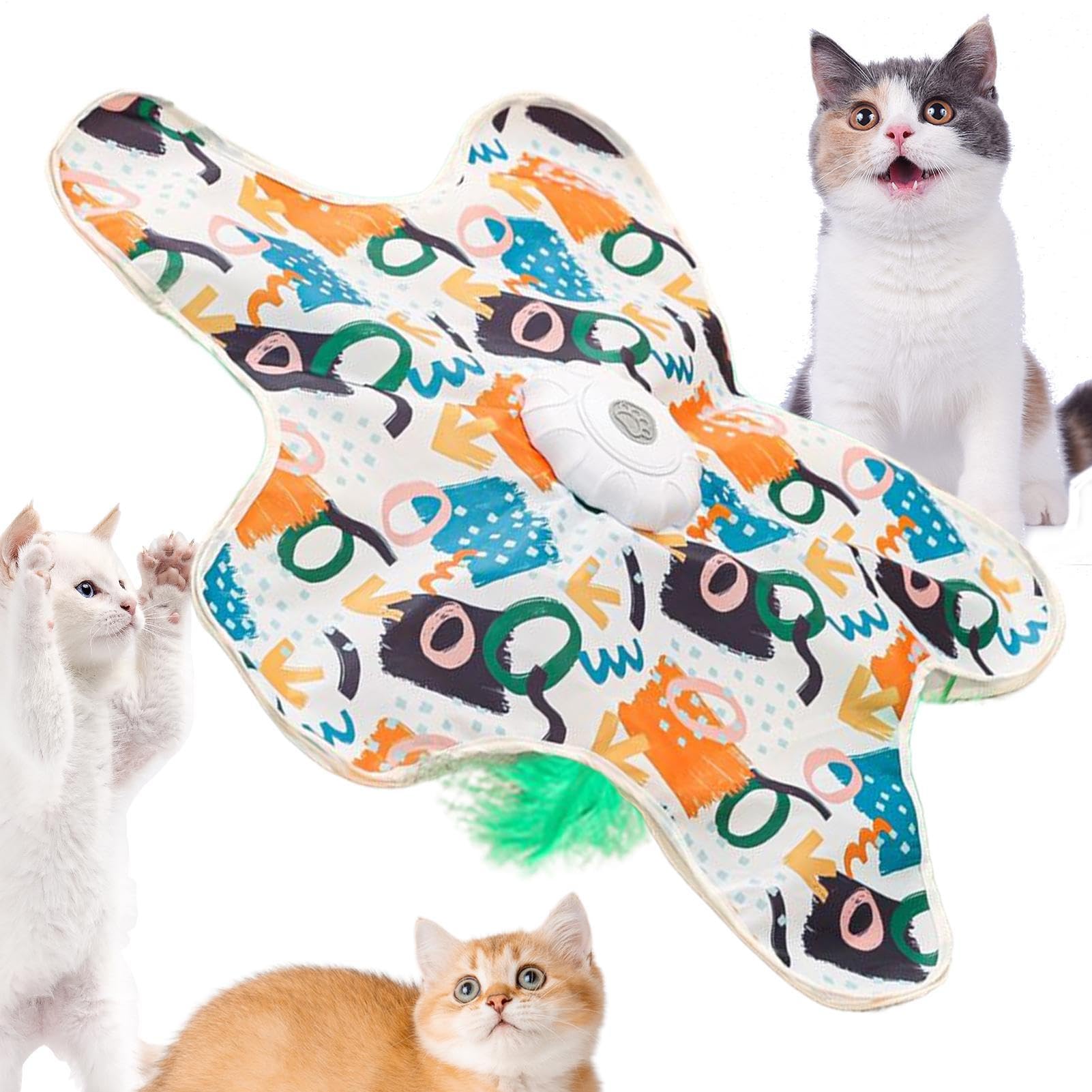 Tapis de rotation automatique pour chat en ABS et étoile interactive à 3 modes