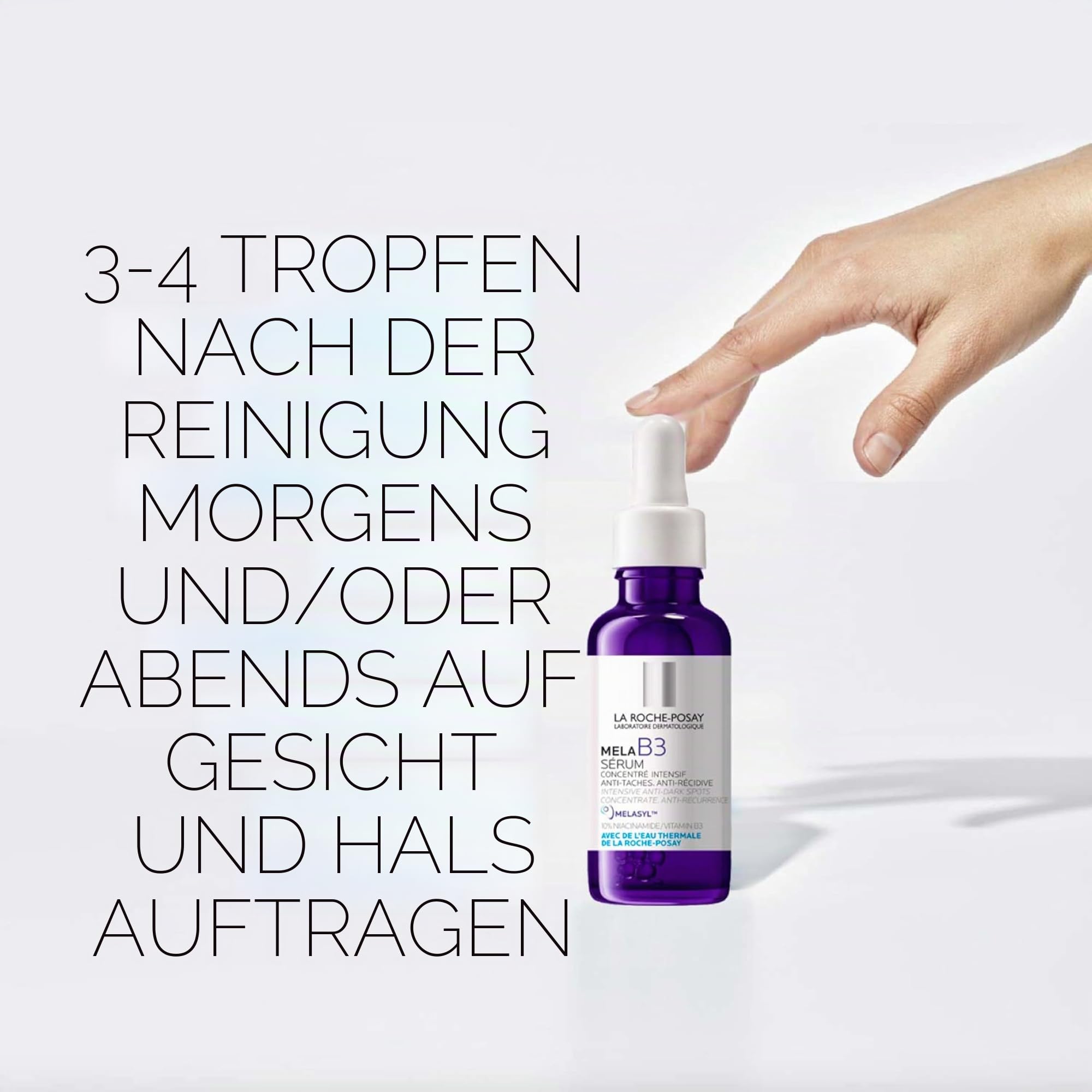 La Roche Posay Anti-Pigmentflecken-Serum für jede Haut, Mildert dunkle Flecken, Pigmentflecken, Altersflecken, Pickelmale, Anti-Rückfall-Wirkung, Mit Melasyl und Niacinamid, Mela B3, 30 ml