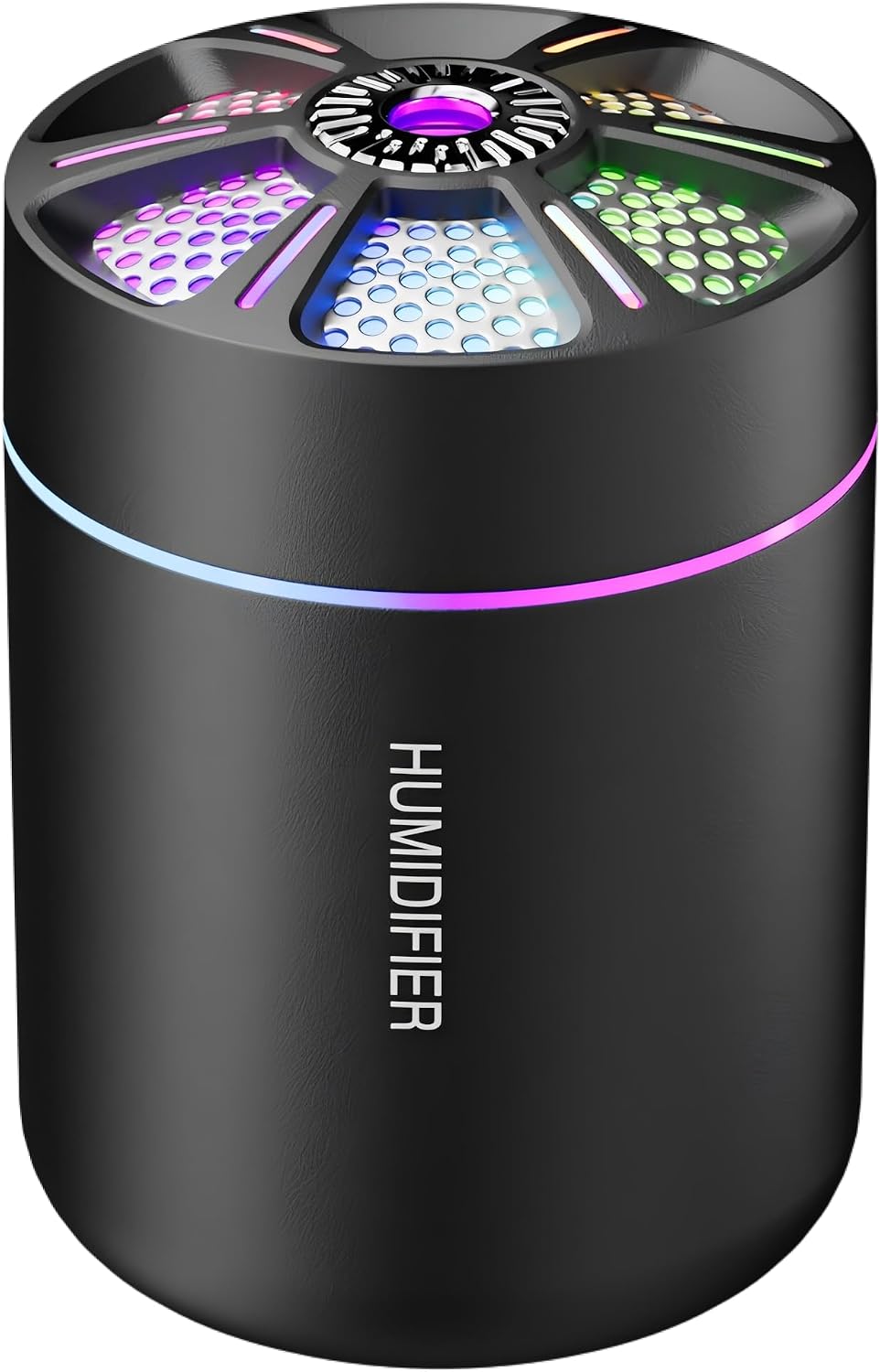 180ml Portable Small Humidifier with Colorful LED Night Light, USB Personal Desktop Humidifier for Car Home Office Travel, Auto Shut-Off, 2 Mist Modes, Super Quiet