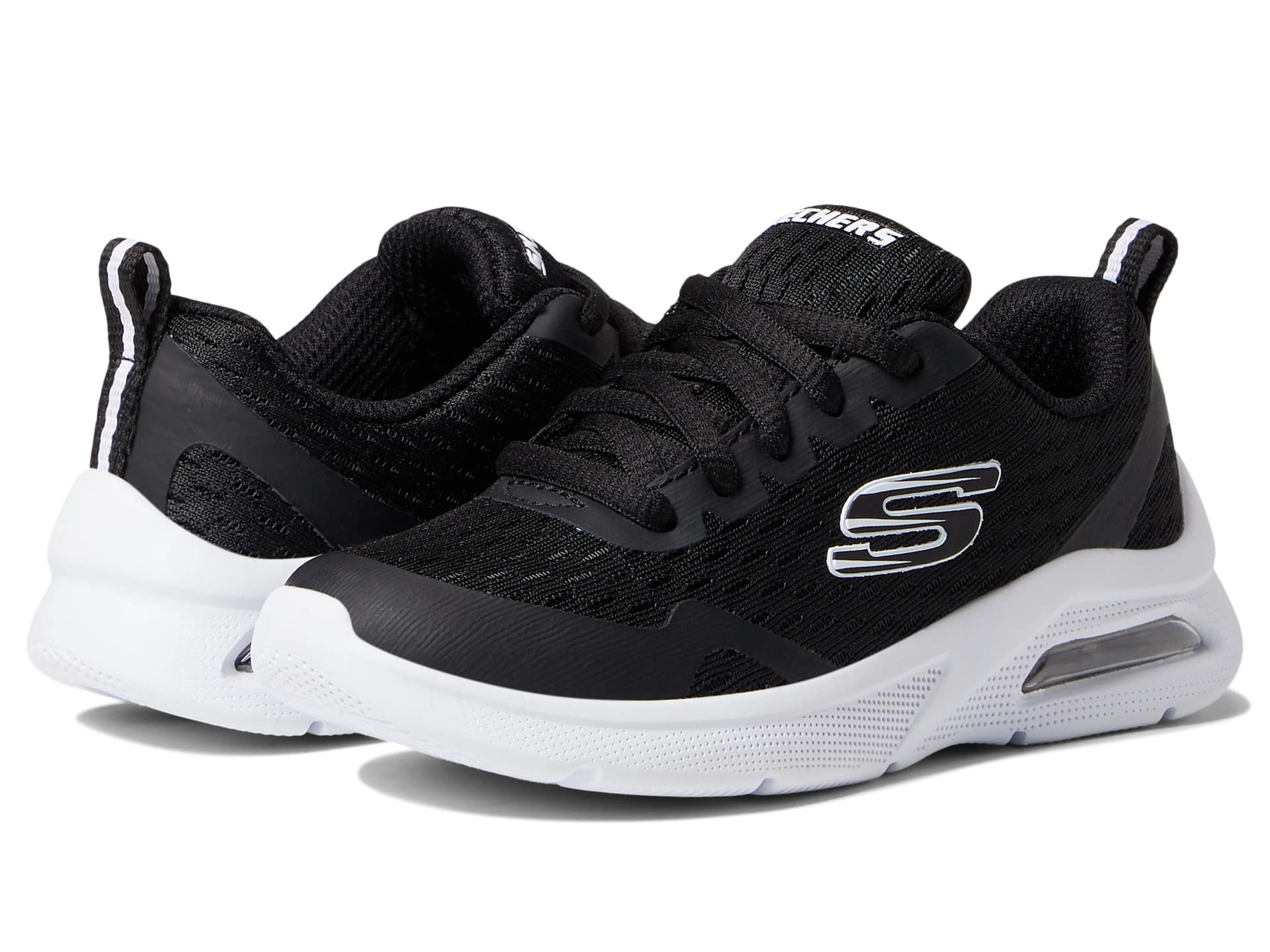 Skechers Women's Microspec Max Junior Trainers Black Size 6 (39)