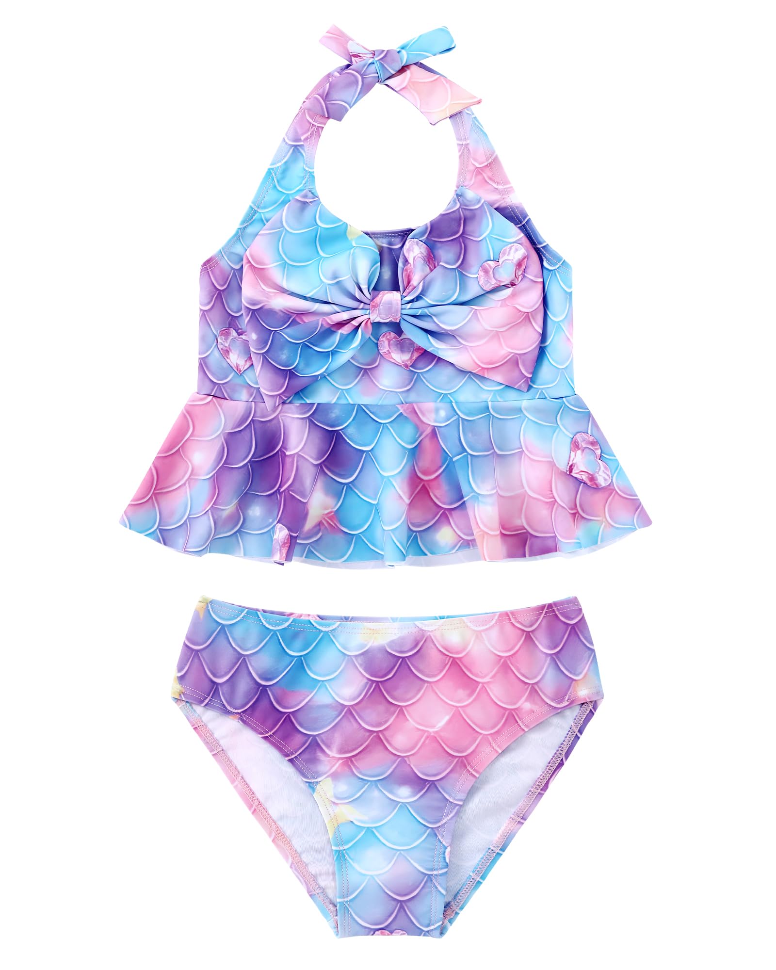 Trajes de baño para niñas Biniki Princess Ruffle Halter Tankini Trajes de baño