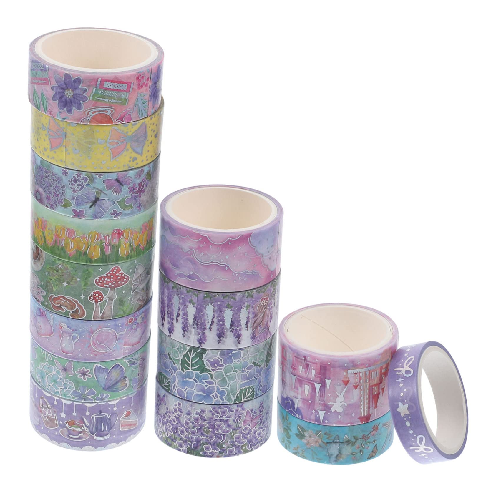 SHINEOFI 3 Set Di Album Fotografici Scrapbooking Forniture Per Arte Estetica Nastri Washi Intensi Adesivi Decorativi 15 * 3