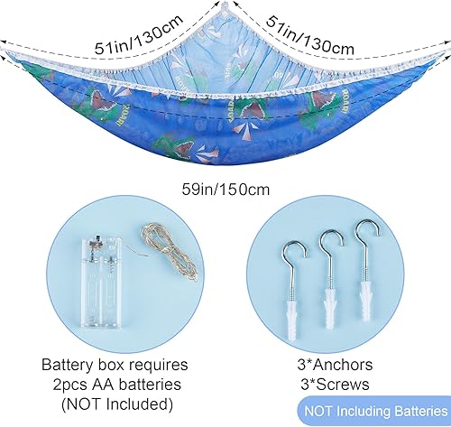 Miniatura 5 de FIOBEE Hamaca de animales de peluche, organizador de almacenamiento de juguetes con luz LED, red de almacenamiento de animales de peluche,