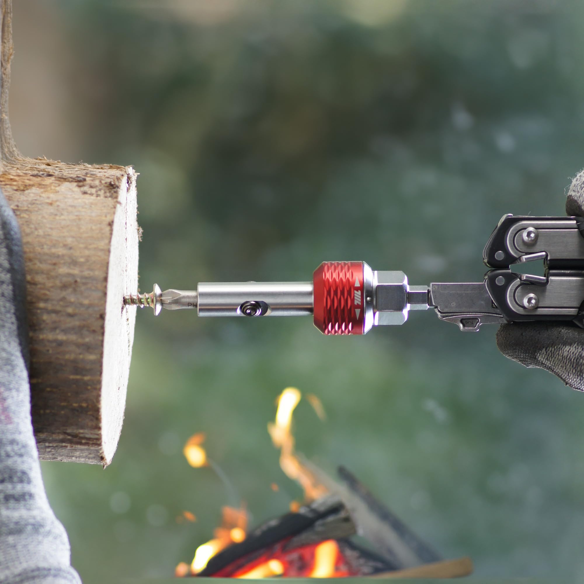 711L Grzechotka z płaskim końcem – kompatybilna z narzędziami wielofunkcyjnymi Leatherman, standardowe uchwyty 1/10.2 cm, gniazdo 14 mm, do dużych obciążeń