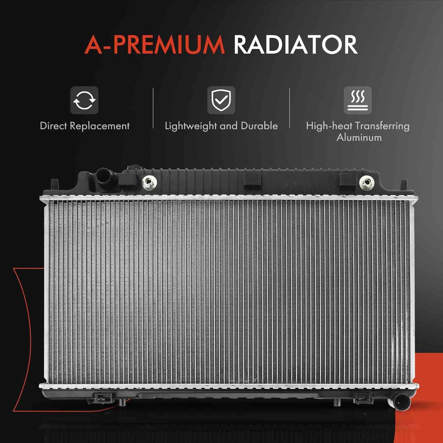 A-Premium Engine Coolant Radiator Assembly with Transmission Oil Cooler Compatible with Pontiac G8 2008-2009 V6 3.6L, Automatic Transmission, Replace# 92191917