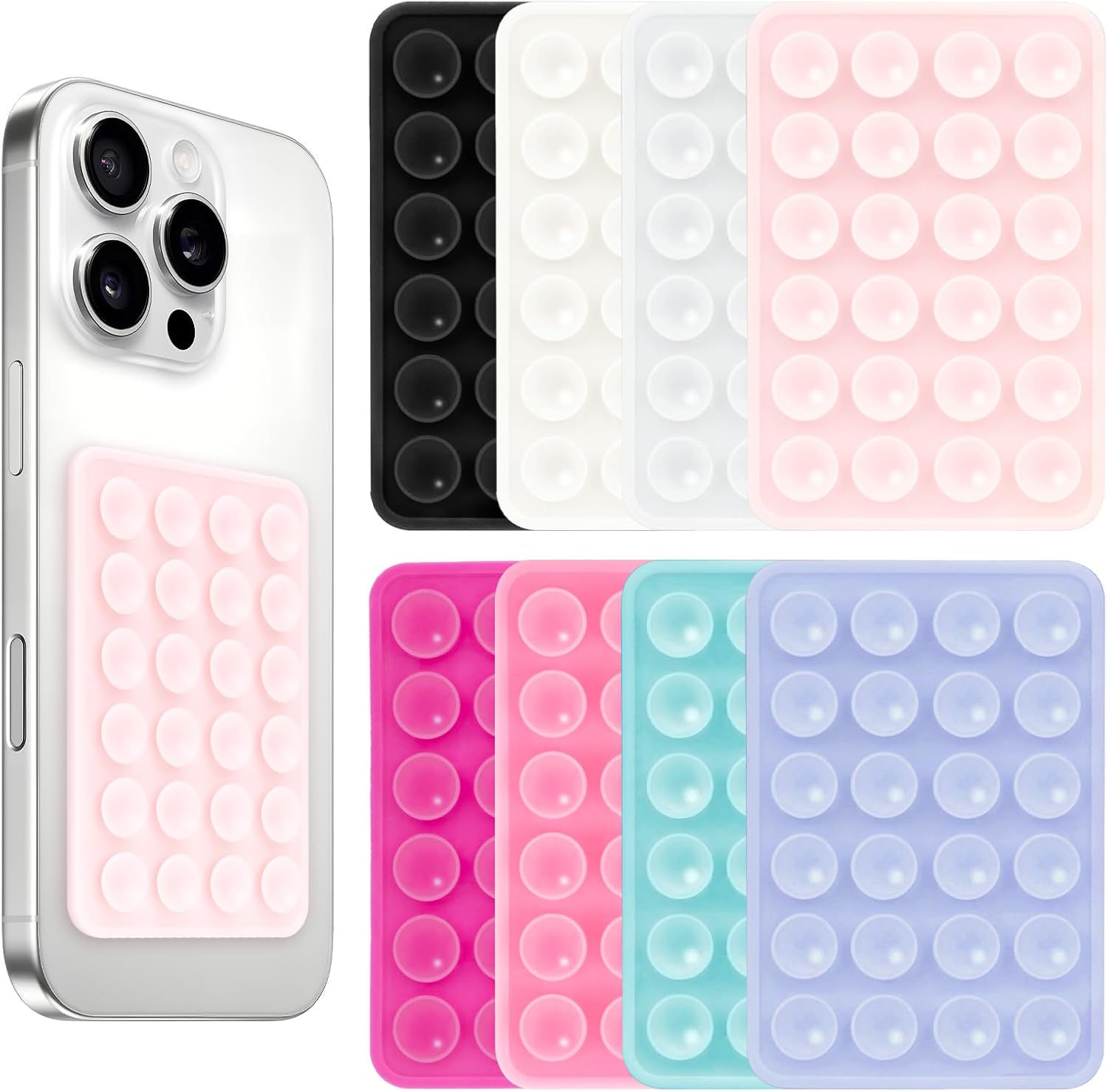 8PCS Silicone Suction Phone Case Mount, Non Slip Suction Cup, Hands-Free Phone Accessories Holder for Selfies and Videos, Silicone Adhesive Stand Sticky for Cell Phone 8PCS Silicone Suction Phone Case Mount, Non Slip Suction Cup, Hands-Free Phone Accessories Holder for Selfies and Videos, Silicone Adhesive Stand Sticky for Cell Phone