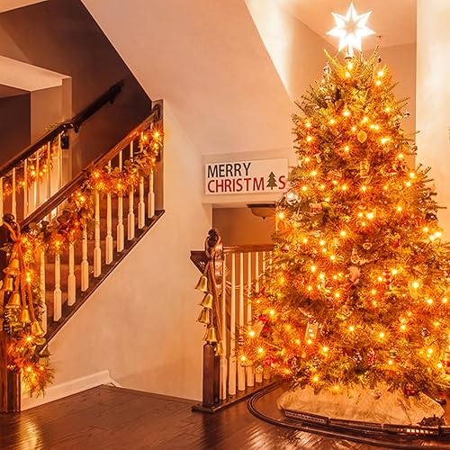 Vista 15 de JMEXSUSS Decoraciones del 4 de julio, luces rojas, blancas y azules, tira de 100 luces LED de 33 pies para interiores, 8 modos patrióticos del 4