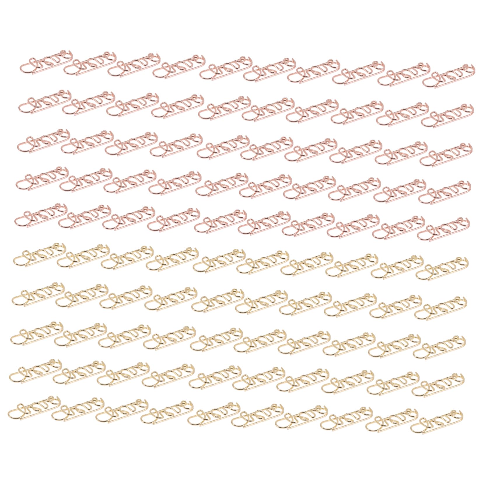 SHINEOFI 3 Sätze Büroklammer Safe Clip Papierklemmen Clips Für Planen Rosegoldene Papierklammern Dokumentclips Clips (klein Dokumentieren Farbige Heftklammern Karton 100 Stück * 3
