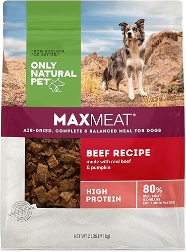 Miniatura 7 de Only Natural Pet MaxMeat Holistic - Comida seca al aire para perros, totalmente natural, alta proteína, sin granos, carne de res con calabaza y