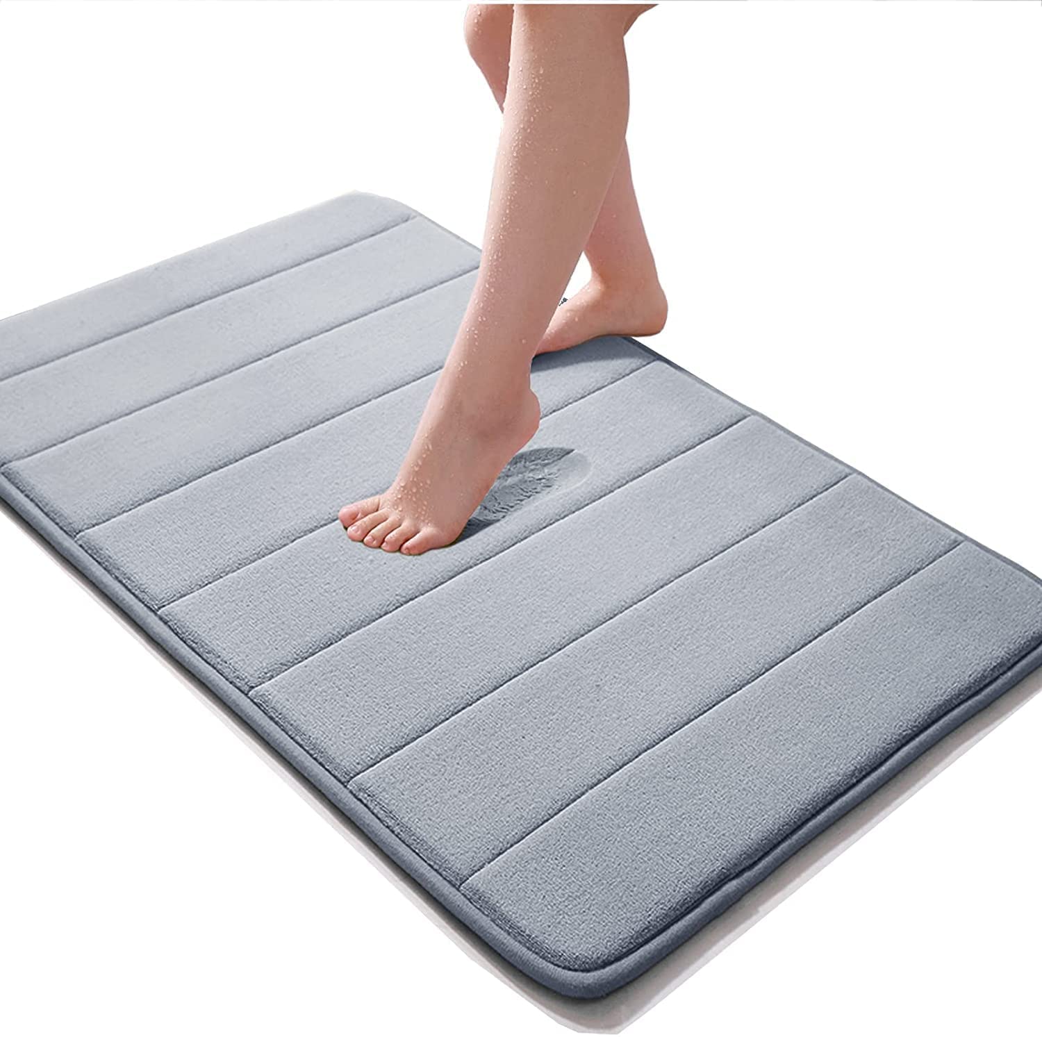 SOCATHEY Super Absorbent Memory Foam Door Mat - Large 60 X 40 CM - Non-Slip, Ultra-Soft, Water Absorbent, Thick - Quick-Dry Doormat for Home, Bedroom, Living, Office - Washable Bathroom Rug-image-11