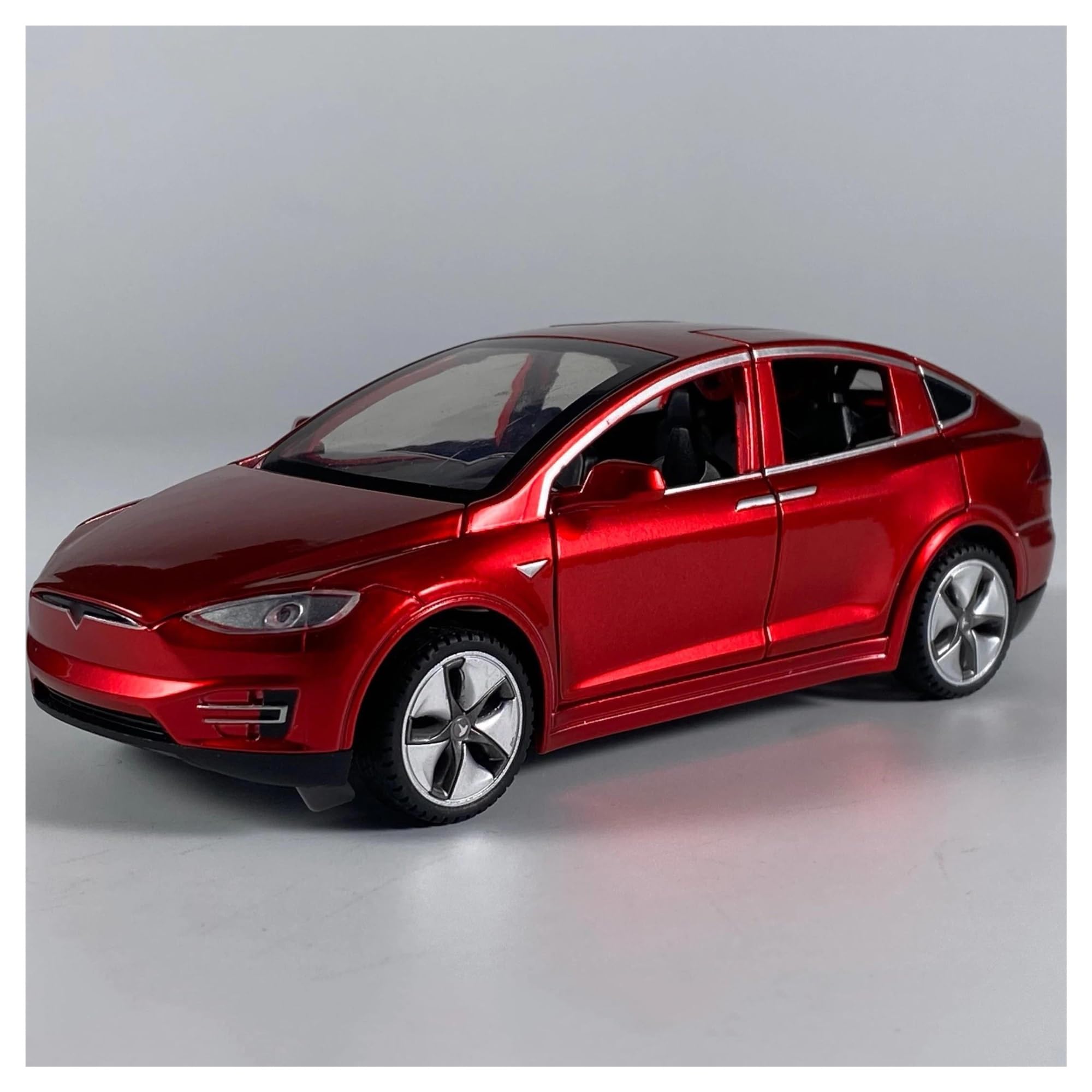 Mocalux Red Scale Die-Cast Model Car For Tesla For Model X Diecast Model Car