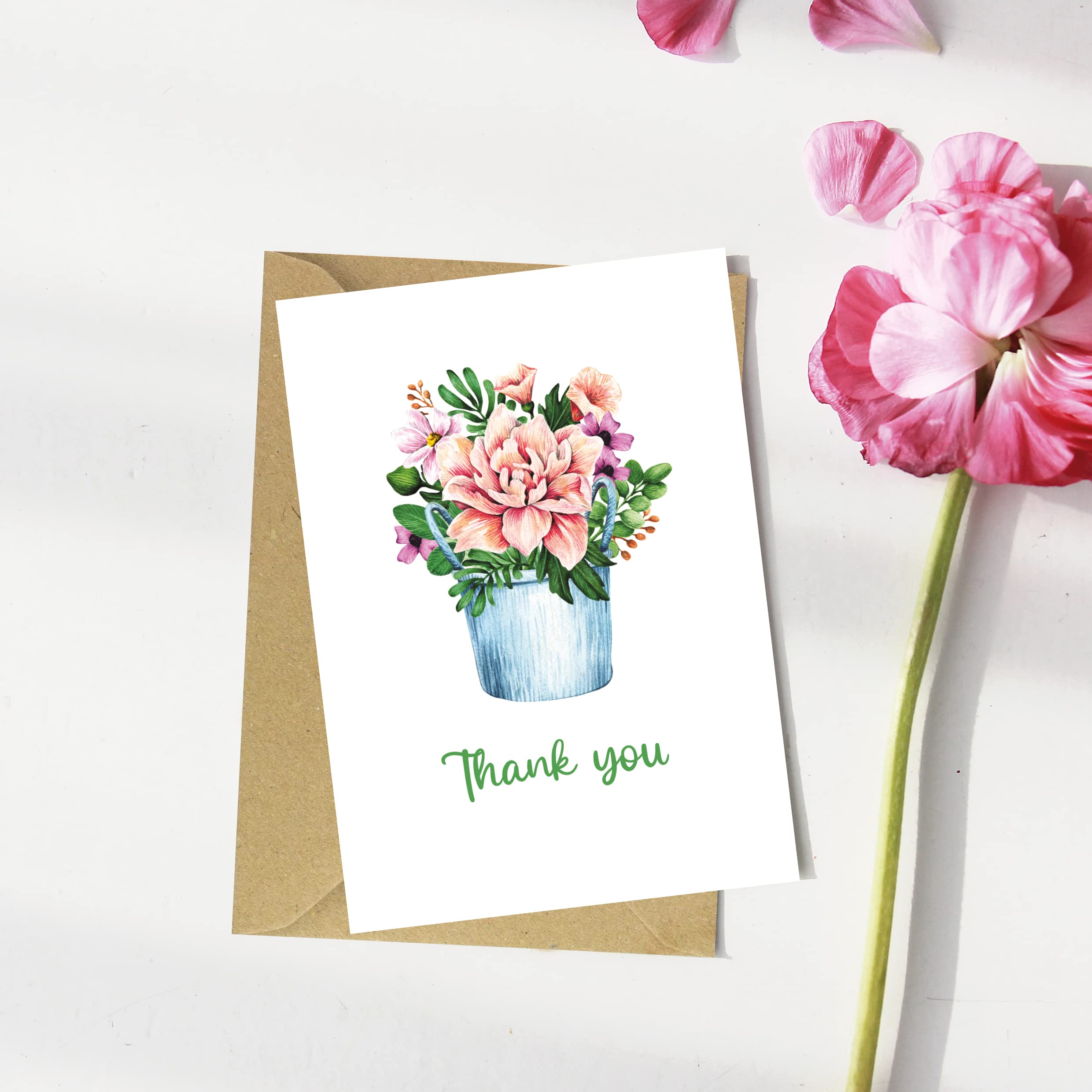 Ohuhu 36 Pezzi Biglietti Di Ringraziamento, Carta Kraft Per Biglietti D'auguri Per Biglietti Regalo Biglietti Di Ringraziamento Fai Da Te Regalo, 10 X 15 Cm, Thank You In Inglese - Foto 11