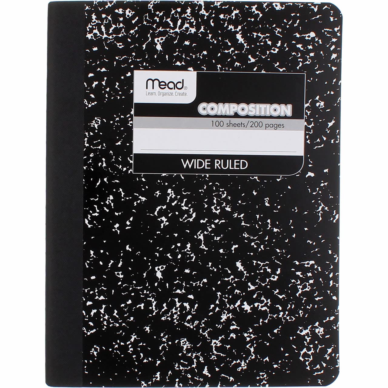 Mead Square Deal Black Marble Composition Book, 100 Sheets, College Rule (Pack of 2)