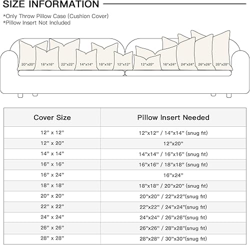 Miniatura 8 de OTOSTAR Juego de 2 fundas de almohada cuadradas decorativas de 16 x 24 pulgadas para decoración del hogar, sofá, dormitorio, automóvil, 15.7x23.6