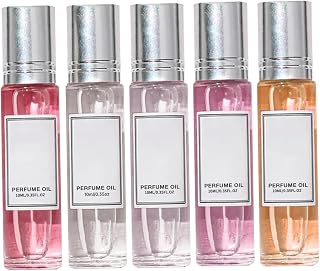 Pheromones Perfumes for Women 5Pcs 10ml Roll on Pheromone Perfume Oil Natural Formula Long-Lasting Fragrance for Daily Date Work