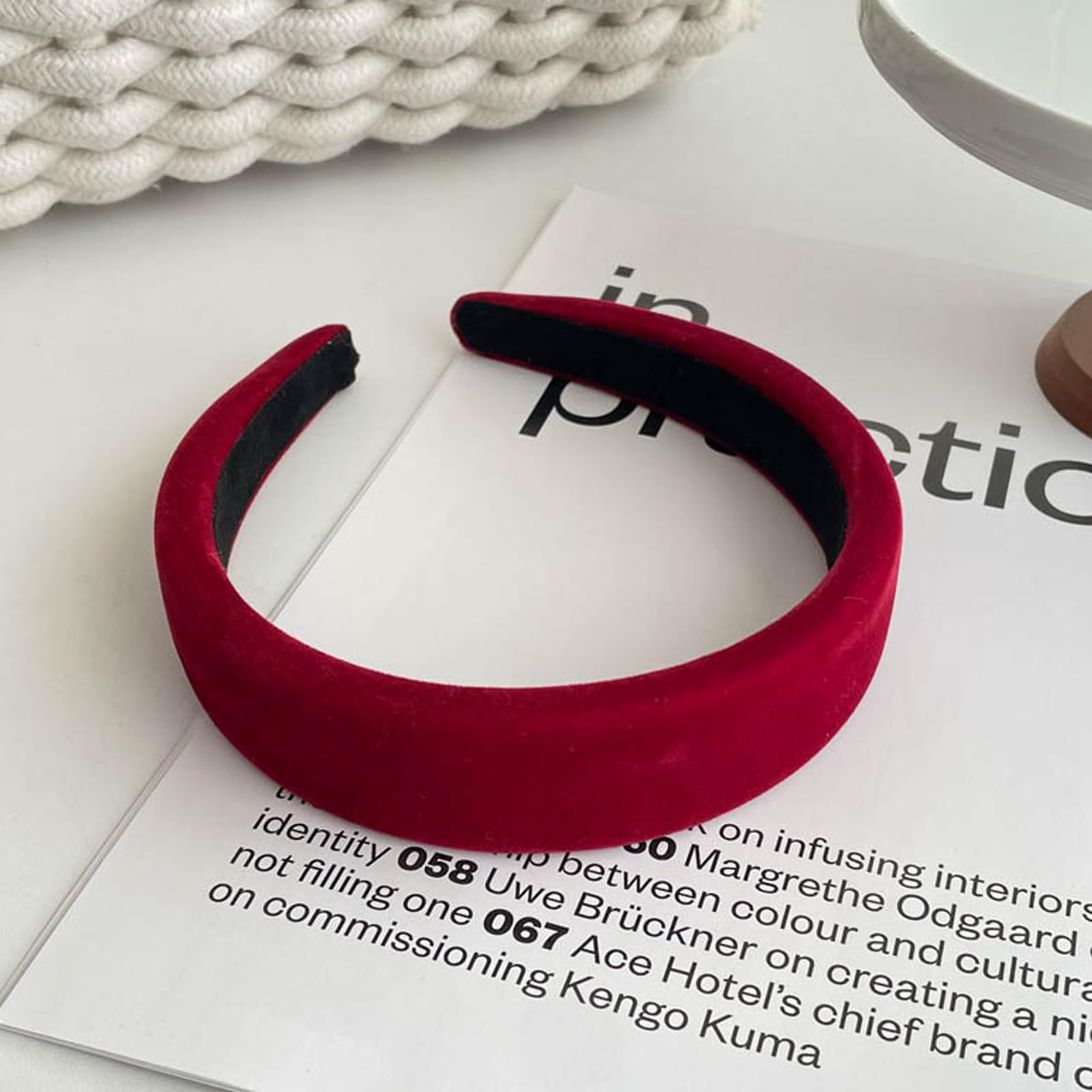 3Pcs Classic Velvet Soft Head Bands Fashionable Vintage Elastic HeadBand Comfortable Sponge Thick Hairbands for Women Girls Outlook - Image 4